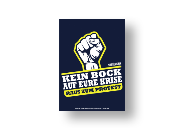 Aufkleber - Kein Bock eure Krise - Raus zum Protest II / 50 Stück