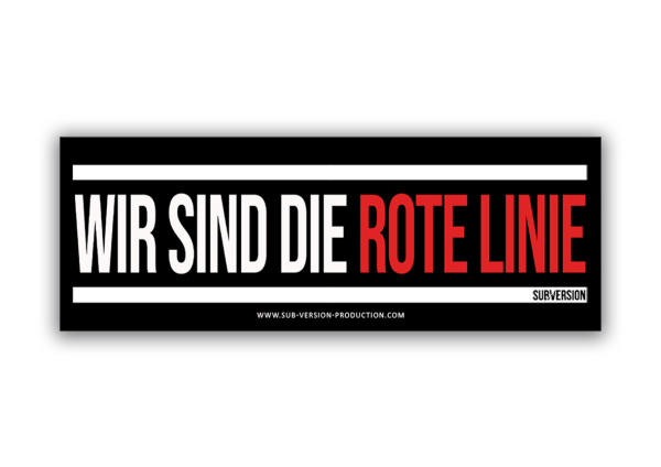 Aufkleber - Wir sind die rote Linie! / 50 Stück